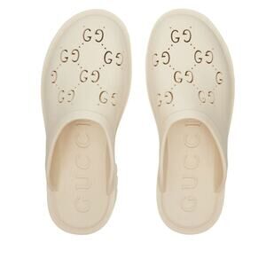 Gucci Authentic GG Perforated Crocs Slippers New in Box